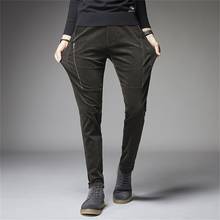 Free Shipping 2019 Men's Fall Winter Corduroy Casual Pants Slim Youth Multicolor Pants 2024 - buy cheap