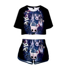 Hollow knight Printed Women Tracksuit Casual Two Piece Set Sexy short tshirt Tops and shorts Outfits Summer Women Sets 2024 - buy cheap