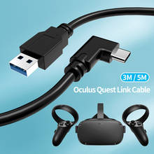 Вечерние высокоскоростные кабели для передачи данных 5 м/3 м USB 3,1 Type C для гарнитуры Oculus Quest Link VR с быстрой зарядкой USB-A кабель Type-C 2024 - купить недорого
