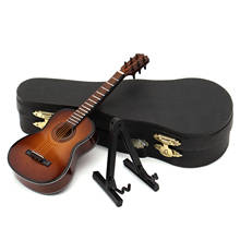 Mini guitarras con forma de decoración Ornamental, artesanías, réplica en miniatura, Mini Guitarra Clásica/eléctrica, modelo de adorno, envío directo 2024 - compra barato