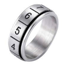 8mm Rotated Titanium Ring for Men and Women Arab Numerals 2024 - buy cheap