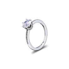 QANDOCCI сверкающая Корона кольцо femme 925 пробы серебряные Свадебные кольца для женщин Оригинальные Модные ювелирные изделия anillos mujer 2024 - купить недорого
