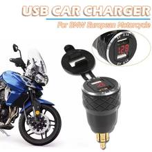 12-24V Motorcycle Charger Motos CNC 4.2A Dual USB Charger LCD Display Motocicleta Charging with Voltmeter for BMW Hella/DIN Plug 2024 - buy cheap