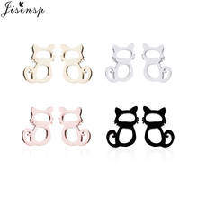 Lovely Cat Stud Earrings for Kids Fashion Jewelry Korean Small Animal Earings Women Birthday Ear Studs Pendientes Brincos 2024 - buy cheap