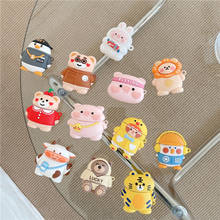 For Airpods 1/2 Case,Cute Animal Pig/Duck/Lion/Tiger Case For Airpods Case,Soft Silicone Earphone Cover For Airpods Pro Case 2024 - buy cheap