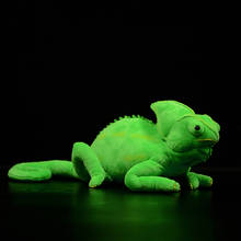 Brinquedo de pelúcia de camaleão para crianças, boneco realista de pelúcia macia de simulação camaleonidade verde anol camaeleo 2024 - compre barato