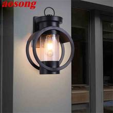 AOSONG Outdoor Wall Light Retro Sconce Lamp Waterproof Classical Home Decorative For Porch Balcony 2024 - buy cheap