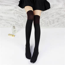 YSDNCHI Harajuku Female Striped Sexy Stockings Women Long Hiphop Cotton Thigh High Stockings Black Over Knee Girl 2020 Hot 2024 - buy cheap