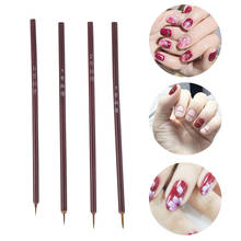 Новая маленькая кисть для ногтей инструменты с бамбуковой ручкой кисти для рисования ногтей кисти для лайнера DIY маникюра 2024 - купить недорого