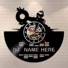 DJ Mixer Vinyl Record Wall Clock Decorate Your Home With Modern Music Wall Art Custom DJ Name Rock n Roll Gift For Men DJ Lovers 2024 - buy cheap