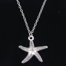 20pcs New Fashion Necklace 25x26mm marine starfish Pendants Short Long Women Men Colar Gift Jewelry Choker 2024 - buy cheap