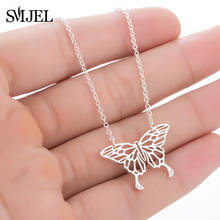 Colares geométricos de borboleta origami, colar com pingente de borboleta, jóias declaradas, acessórios para mulheres 2024 - compre barato