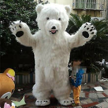 Recém urso polar mascote traje terno unissex parade outfit vestido de festa cosplay terno presentes de aniversário 2024 - compre barato