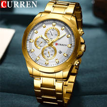 CURREN Man WristWatch Waterproof Chronograph Sport Men Watch Military Army Top Brand Luxury Gold Stainless Steel Male Clock 8354 2024 - buy cheap