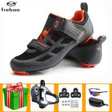 Tiebao-zapatos de Ciclismo para hombre y mujer, zapatillas deportivas con autosujeción para triatlón, Bicicleta de carreras, 2021 2024 - compra barato