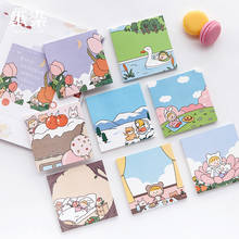 SIXONE 50 Sheets Cute Cartoon Girl Rabbit Note Paper Cohesionless Student Hand Account Diary Memo Pad Kawaii School Stationery 2024 - buy cheap