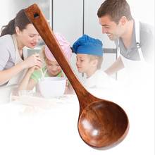 Long Handle Wooden Ladle Soup Porridge Spoon Kitchen Cooking Tableware Tool 2024 - buy cheap