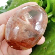 MOKAGY 50mm-65mm Natural Polished Fire Quartz Palm Healing Massage Stones for Gift 1pc 2024 - buy cheap