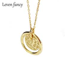 925 Sterling Silver 18K Gold Circle With Round Charm Forever Ends Meaningful Pendant Necklace Wedding Jewelry For Women 2024 - buy cheap