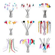 Pet Cat Toy Funny Cat Stick Handmade Feather Pompon Streamer Bells Funny Cat Rod Funny Cat Artifact 2024 - buy cheap