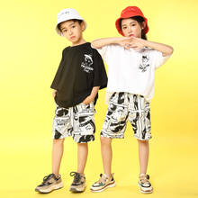 Kids Dance Clothes Jazz Ballroom Costumes for Girls Boys Hip Hop Dancing Competition Costumes T Shirt Tops Pants Show Stage Wear 2024 - buy cheap
