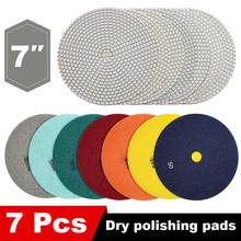 Free shipping 7 inch diamond polishing pads 180mm 7pcs/set dry and wet polishing for granite marble 2024 - buy cheap
