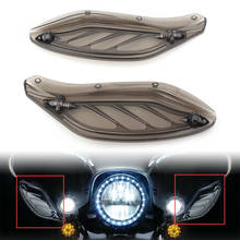 Tan мотоцикл боковое крыло ветровое стекло дефлектор воздуха 2 шт. для Harley Davidson Touring FLHR FLHT CVO 1996-2013 2024 - купить недорого