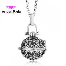 De forma de mariposa aceite esencial, joyería de la suerte 22,5mm Engelsrufer jaula sonido Ángel colgante Bola collares L070 2024 - compra barato