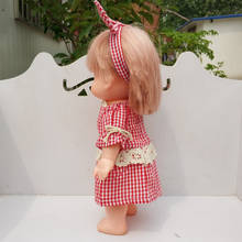Cute Red Plaid Dress with Bowknot for 25cm Mellchan Dolls Dress Up Accessory 2024 - buy cheap