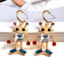 New Arrival Fashion Colorful Crystal Gold Metal Earrings High-quality Drop Earring Jewelry Accessories For Women Wholesale 2022 - buy cheap