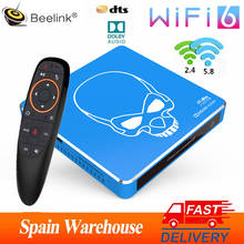 Beelink gt-king pro android 9.0 caixa de tv amlogic S922X-H 4gb ddr4 64gb wifi 6 dolby áudio dts voz remoto 4k uhd bt definir caixa superior 2024 - compre barato