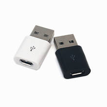 Adaptador micro para usb, adaptador fêmea para usb fêmea, conversor de dados preto e branco, conector de carregamento para celulares android 2024 - compre barato