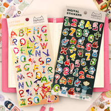English Letter Number Keyboard  Decorative Stationery Craft Stickers Scrapbooking DIY Diary Album Stick Label 2024 - buy cheap