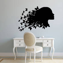 Large hair woman Vinyl Wallpaper Removable Wall Sticker Background Wall Art Decal Living Room Bedroom Stickers adesivi murali 2024 - buy cheap