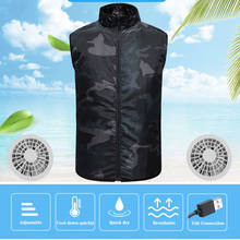 Air-conditioning Casual Clothing Vest USB Charging Cooling With Fan Coat Outdoors Top Multicolor Jackets Breathable Waistcoat 2024 - buy cheap