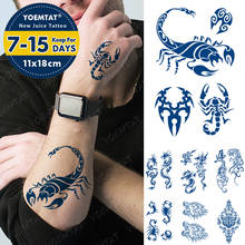 Tatuajes de tinta de jugo para mujeres y hombres, Tatuajes Temporales impermeables duraderos, tatuajes de escorpión, dragón, tatuaje, Tigre, Lobo, brazo falso 2024 - compra barato