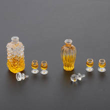 6Pcs/Set Dollhouse Wine Bottles & Wine Cups - Miniature 1:12 Dollhouse Kitchen Accessories Food Supply 2024 - buy cheap