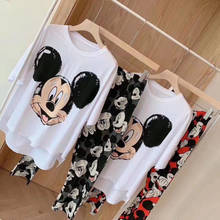 Disney Mickey 2color Anime Figures Cartoon Products Cosplay Accessories Pajamas Sets Sleepwear Nightclothes 2024 - buy cheap