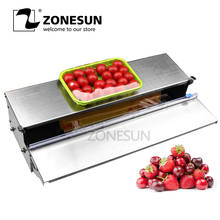 ZONESUN Stainless Steel Cling Film Sealing Machine Food Fruit Vegetable Fresh Film Wrapper Cling Film Sealer Packaging 2024 - buy cheap