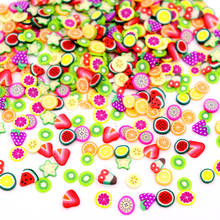 Fatias de argila de polímero de brinquedo, acessórios de adesivo colorido para fatias de frutas macias 2024 - compre barato