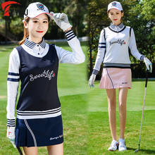 Ropa de Golf para mujer, chaleco de primavera sin mangas con cuello en V, Tops de estilo británico para deportes al aire libre, uniforme de equipo, camiseta de competición 2019 2024 - compra barato