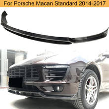 Car Front Bumper Lip Spoiler For Porsche Macan Standard 2014 2015 2016 2017 Carbon Fiber Front Lip Splitters 2024 - buy cheap