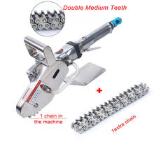 Máquina pneumática para descascar dentes duplos, ferramentas de papelão, com 2 correntes 2024 - compre barato