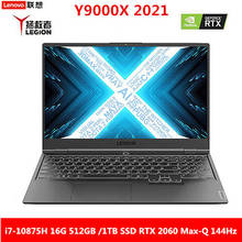 Профессиональный игровой ноутбук Lenovo Легион Y9000X 2021 с i7-10875H RTX 2060 Max-Q 6 ГБ GPU 15,6 дюйма с подсветкой частота обновления 144 Гц 2024 - купить недорого