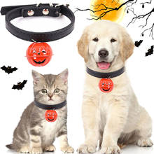 Cat Dog Halloween Collar Pumpkin Bell Adjustable Dog Pumpkin Collar Puppy Pet Supplies Cat Dog Accessories Small Dog Chihuahua 2024 - buy cheap