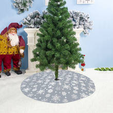122 см юбка на рождественскую елку, фартук на рождественскую елку с узором снежинок, круглый ковер, напольный коврик, украшение на новый год 2022 2024 - купить недорого