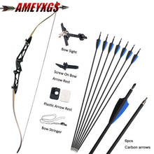 70" Archery Recurve Bow Takedown 14lbs-40lbs Hunting Recurve Bows Carbon Arrows Set For Shooting Competition Game Accessories 2024 - buy cheap