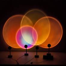 Rainbow Projection Lamp Led Sunset Projector Lamp Romantic Visual Night Light USB Floor Lights for Room Decorative Lighting 2024 - buy cheap