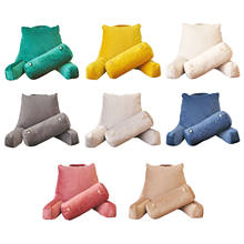 Удобная подушка для чтения, постельное белье, клиновидная спинка, многофункциональная треугольная подушка, подушка с подлокотником, подушка 2024 - купить недорого