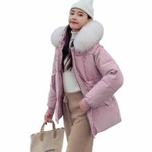 2019 New Cotton-padded jacket plus size student winter parkas Fur collar jacket women hooded thicken short outerwear female G542 2024 - buy cheap
